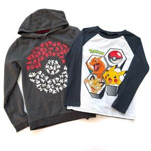 Kids Pokémon Graphic Hoodie and Long Sleeve Shirt Set